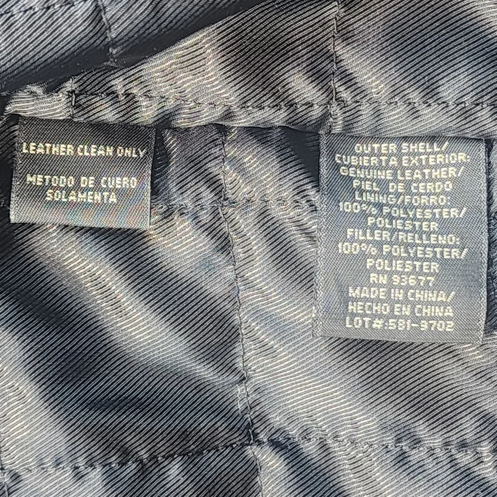 St. John's Bay Heavy Black Leather Jacket for Men Size Large